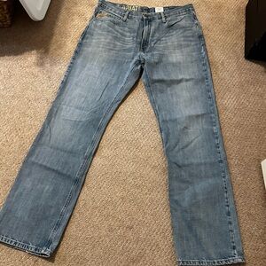 Ariat Men's Denim Blue Straight Jeans